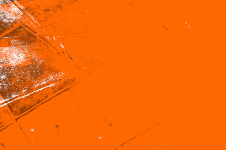 Orange Black White Aged Grunge Wall Background. Old Weathered Peeled Painted Plaster Backdrop. Reddish Abstract Antique Cracked Stain Texture Background. Damaged Retro Stuccoの写真素材