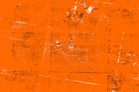 Orange Black White Aged Grunge Wall Background. Old Weathered Peeled Painted Plaster Backdrop. Reddish Abstract Antique Cracked Stain Texture Background. Damaged Retro Stuccoの写真素材