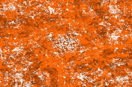 Orange Black White Aged Grunge Wall Background. Old Weathered Peeled Painted Plaster Backdrop. Reddish Abstract Antique Cracked Stain Texture Background. Damaged Retro Stuccoの写真素材