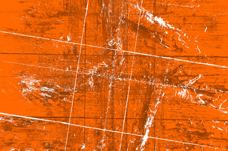Orange Black White Aged Grunge Wall Background. Old Weathered Peeled Painted Plaster Backdrop. Reddish Abstract Antique Cracked Stain Texture Background. Damaged Retro Stuccoの写真素材