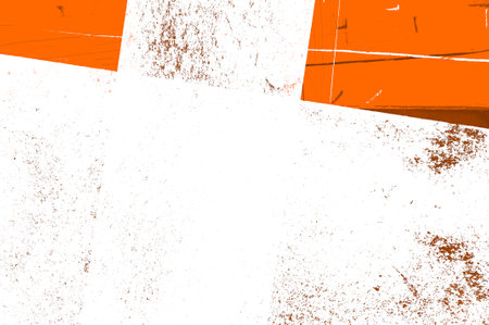 Orange Black White Aged Grunge Wall Background. Old Weathered Peeled Painted Plaster Backdrop. Reddish Abstract Antique Cracked Stain Texture Background. Damaged Retro Stuccoの写真素材