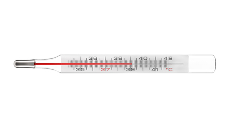 Medical thermometer fever isolated on white background 3D rendering