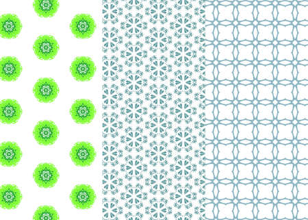 Set of seamless abstract colorful pictures in the style of decorの写真素材