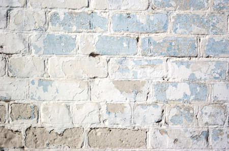 old blue brick wall backgroundの写真素材