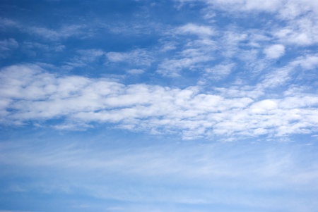 beautiful blue sky with clouds for backgroundの写真素材