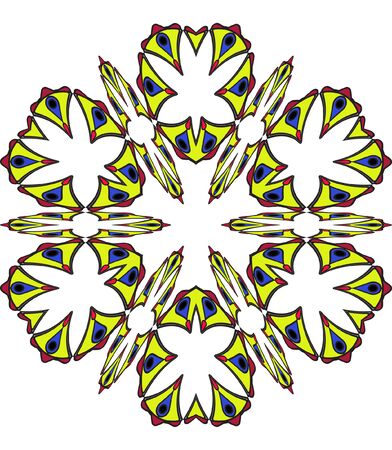 The pattern in the form of a yellow flower abstractionsのイラスト素材