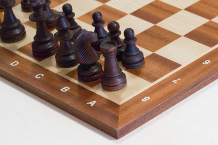 The initial placement of chessの写真素材