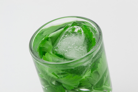 Jin with herbs and iceの写真素材