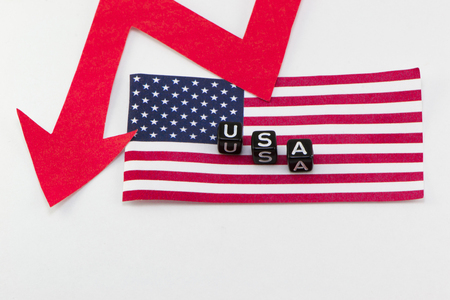 The fall of the US economyの写真素材