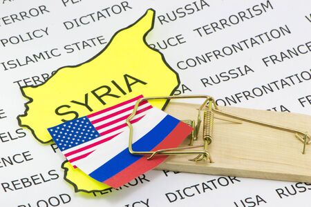 Trap for Russia and the United States in the conflictの写真素材