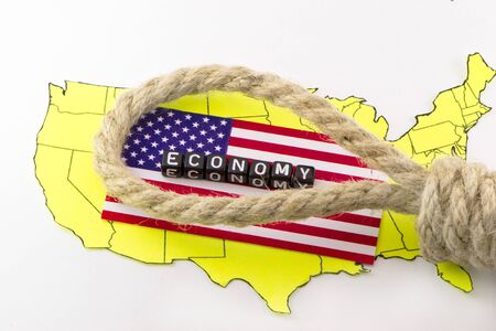 The collapse of the United States as a symbol ofの写真素材