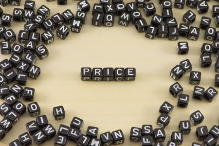 The word on the background of priceの写真素材