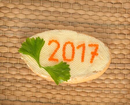 Festive table for the new year 2017の写真素材