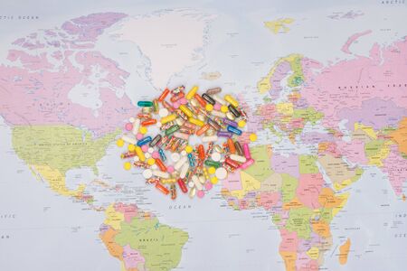 Pill on the background as a conceptの写真素材