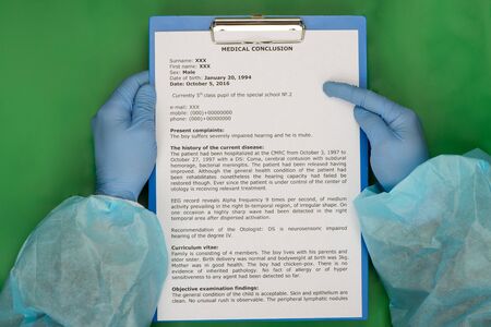 The decision of the medical council fills doctorの写真素材