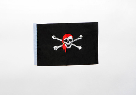 Pirates Flag on a white backgroundの写真素材