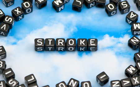 The word Stroke on the sky backgroundの写真素材