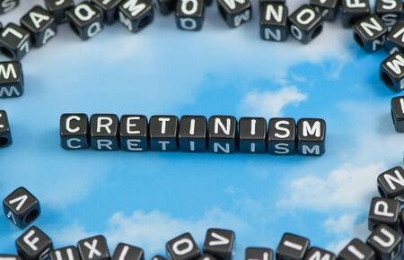 The word Cretinism on the sky backgroundの写真素材