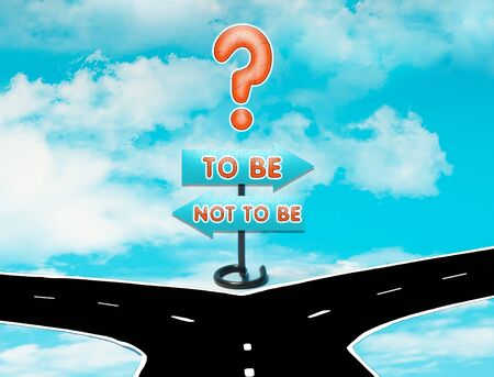 To be, or not to be, that is the question a select symbolの写真素材