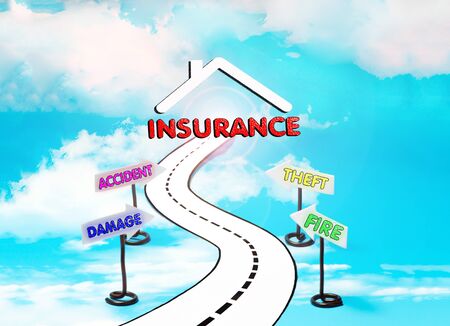 Advertising from what protects insurance as a conceptの写真素材