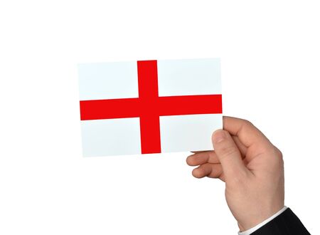 Flag of England in a concept on a white backgroundの写真素材