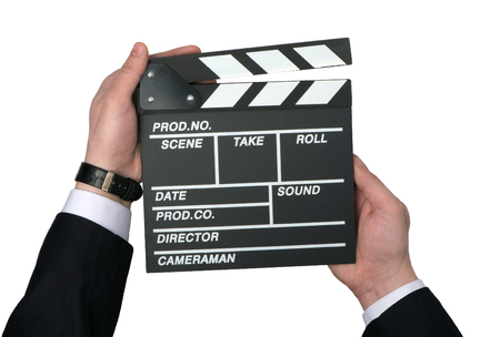 The movie in the handsの写真素材
