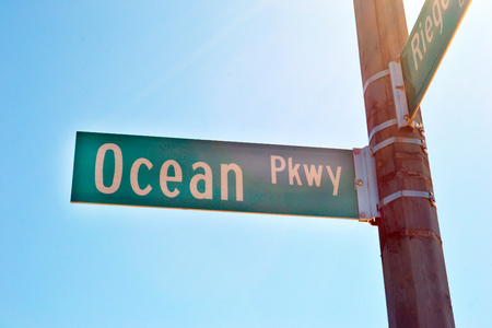 View of ocean pkwy in brooklynの写真素材