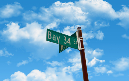 View of 34 street in brooklynの写真素材