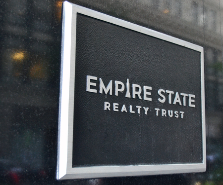 The sign on the Empire state buildingの写真素材