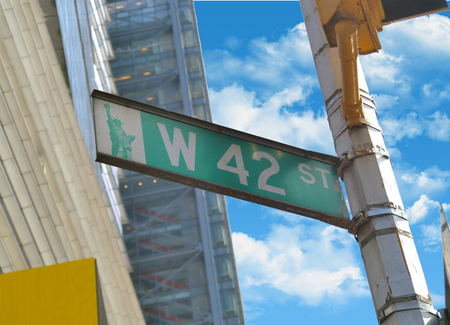 View of 42th Street in Manhattanの写真素材