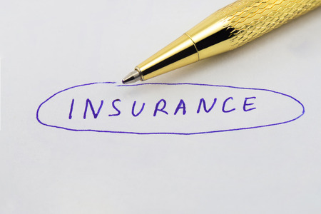 The word insurance on paperの写真素材