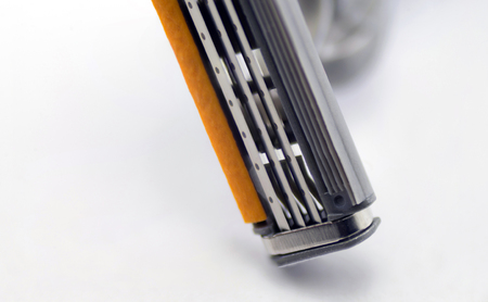 Razor on a white backgroundの写真素材