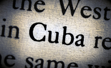 Word cuba in the textの写真素材