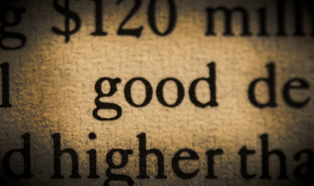 Word good in the textの写真素材