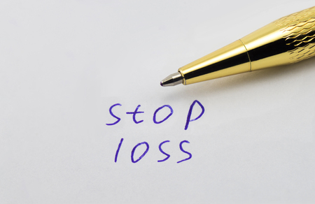 The word stop loss on paperの写真素材