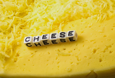 The word cheese on a tasty backgroundの写真素材
