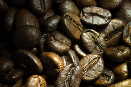 Coffee close-up in sunlightの写真素材