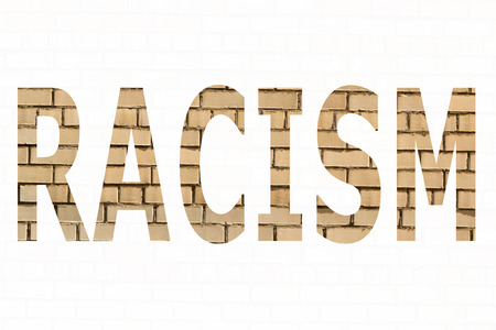 The word racism on a white backgroundの写真素材