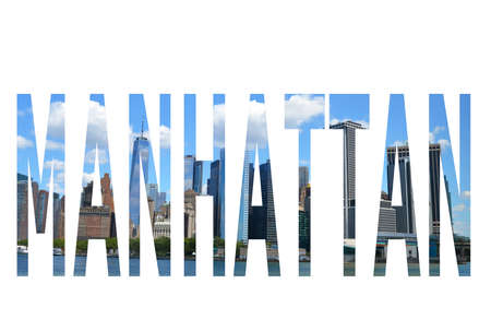 The word Manhattan in the symbolの写真素材