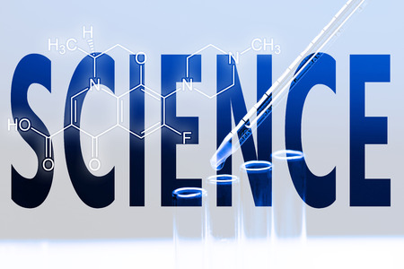 Word science on a white backgroundの写真素材