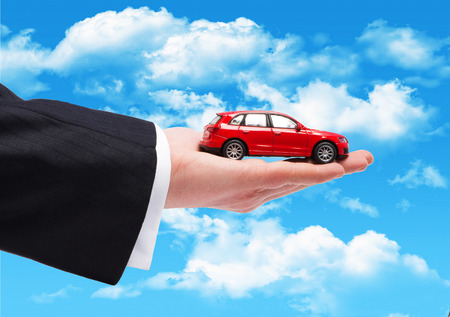 Insurance as a concept on the sky backgroundの写真素材