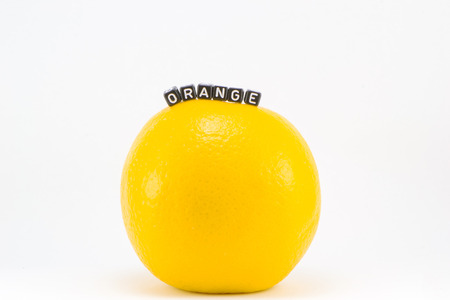 Orange on a white background