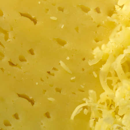 Cheese with shavings close-up