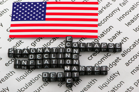 US economic problemsの写真素材