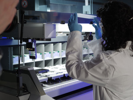 Laboratory equipment for research, test and DNA analysisの写真素材