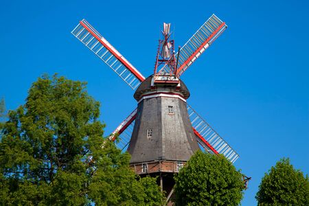 Old Windmill in Downtown Bremen, Germany.の写真素材
