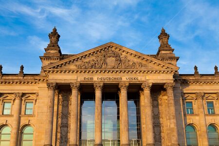 Reichstag - the building of the German parliamaent (Bundstag), Berlin, Germany.の写真素材