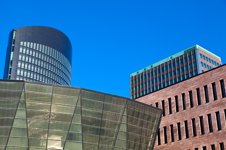 Modern architecture in downtown Dortmund, Germany.の写真素材