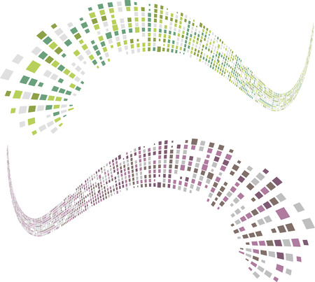 Pixel pattern wave illustration designsのイラスト素材