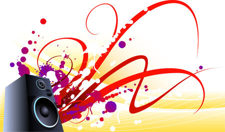 hard sound waves vector backgroundのイラスト素材